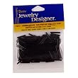 1/2 In. Glass Bugle Beads, Black Opaque, 20 Gram/Pkg