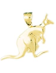 Dazzlers Solid 14k Gold Kangaroo Charm Pendant Available in three colors from jewelsberry (weights: 2.5 grams only)