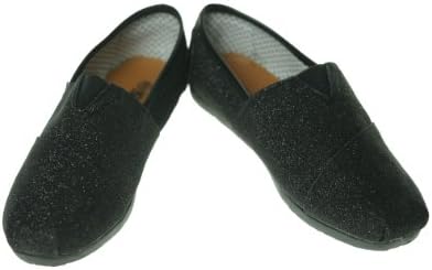 Shoes of Soul Glitter Canvas Shoe Black 6