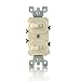 Leviton 108-05224-ISP Combo 2-Single Pole Switch, Ivory