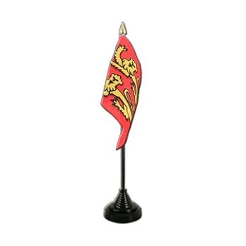 Drapeau de table France Basse Normandie, drapeau normand, 10 x 15 cm, MaxFlags®