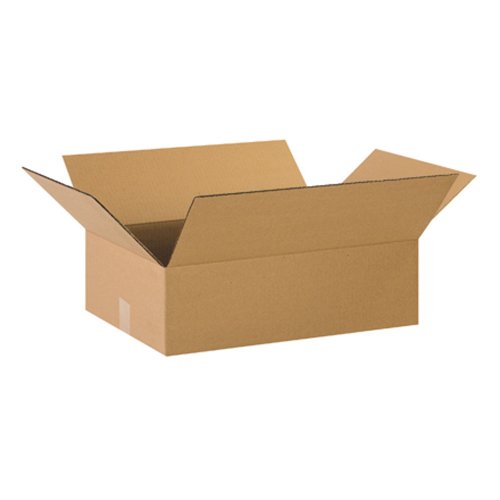 Aviditi22146 Flat Corrugated Cardboard Box 22" L x 14" W x 6" H, Kraft, for Shipping, Packing and Moving (Pack of 20)