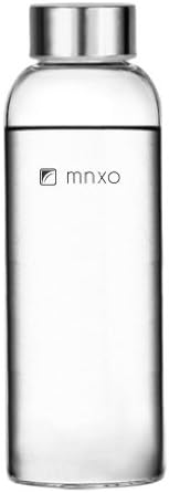 mnxo ultra clear borosilicate glass water bottle for car bicycle travel 18 OZ