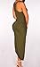 Sexy Womens Sleeveless Hig Low Knotted Slit Party Club Dress (S, Olive)