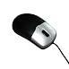 Optical USB Mouse - Black/Silver - 3 Buttons With Scroll Wheel - Full Size Mouse for Both Left and Right Handed Users