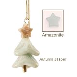 Moonlight Christmas Tree Goldplated Surgical Steel Earrings Color: Autumn Jasper
