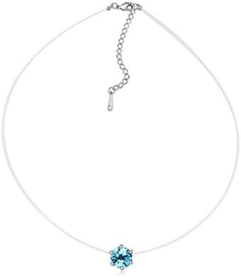 My Times Jew : Simple Easy Match Sport Casual Jewelry Fashion AAA Grade Zircon Pendant Necklace Anti-allergic Thin Transparent Chain