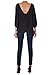 Humble Chic Women's Bow Back Blouse - Long Sleeve Chiffon Top
