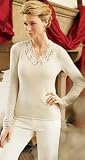 CASHMERE LACE TRIM SWEATER