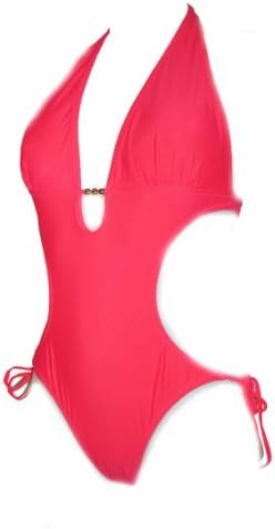 Womens Monokini Swimsuit, Aloha, One Piece / Two Piece, Several Colors,Large / 10,Tomato
