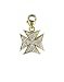 Jewelry : 14k Choice of White or Yellow Gold Diamond Maltese Cross Charm (1/10 cttw, I Color, I2 Clarity)