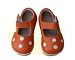 Puddle Jumper Baby / Toddler Leather Mary Janes Shoes Polka Dot Orange White/ FREE SHIPPING