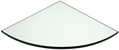 5 PIECES Tempered Glass Corner Shelf Pc Recessed Mount Floating Corner Glass 9'' X 9'' X 1/2''