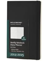Moleskine Wochen-Notizkalender 2014/2015, Large Soft Cover, schwarz