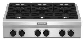 Kitchenaid KGCU467VSS Commercial-Style Gas Cooktop