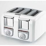 Black & Decker 4 Slice Extra Wide Slots Electronic Toaster, White