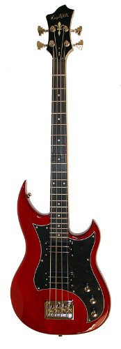Hagstrom HB-4 Bass Guitar (4 String, Wild Cherry Transparent)