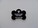 Small Bone Shape Pet ID Tag Black...FREE SHIPPING