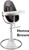 Bloom Fresco Loft Highchair in Henna Brown Leatherette - White B