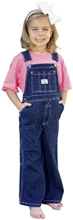 West End Blues Little Boys or Little Girls Soft Washed Denim Bib Overall Set (Pink 3T)
