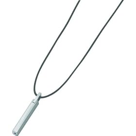 Tungsten Leather Cord Mens Pendant Necklace Jewelry 18