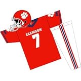 Clemson Tigers Youth NCAA Team Helmet and Uniform Set by Franklin Sports (Small)