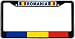 Romania Romanian Flag Black License Plate Frame Metal Holder