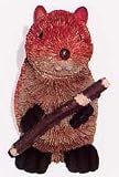Brushkins by Nature's Accents Beaver with log, 5 in.