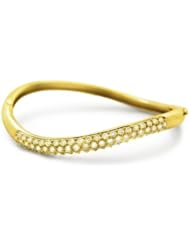 Diamond 14k Yellow Gold Bangle Bracelet