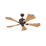 Westinghouse 72448 Oak Harbor 56-Inch Five-Blade Ceiling Fan, Rustic Bronze with Imperial Light Maple Blades