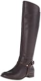 Anne Klein Women's Kahlan Leather Riding Boot, Dark Brown, 10 M US