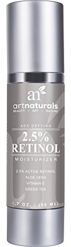 Art NaturalsÂ® Retinol Cream Moisturizer 1.7 oz with 2.5% Active Retinol & 20% Vitamin C, Hyaluronic Acid, Vitamin E & Aloe Vera - Best Anti Wrinkle, Anti Aging Serum for Face & Sensitive Skin