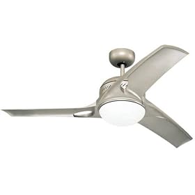 Monte Carlo 3MTR38TMO Mach Two 38-Inch 3-Blade Ceiling Fan with Remote, Titanium