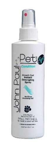 Dog Detangling Spray – John Paul Pet Instant Detangling Spray – No Rinse Grooming Aid – 8 oz.
