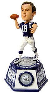 Peyton Manning Indianapolis Colts Clock Bobble Head