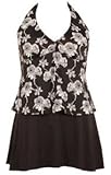 Poppy Two Piece Plus Size Halter Skirtini by Aerin Rose - Women's Swimwear Plus Size Swimsuit