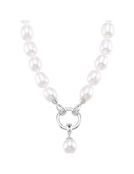 Freshwater Cultured Pearl Strand with Detachable Enhancer in Sterling Silver ( 18.00-Inch )