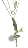 Sterling Silver Disney Tinkerbell Pendant W/ Chain