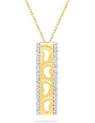 0.10 Cts Diamond Toe Pendant in 14K Yellow Gold