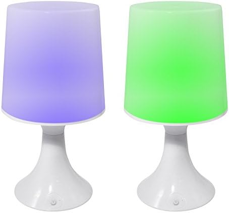 2 Pack, Eternal Color Changing LED Small Table Lamp for Desk and Night Stand