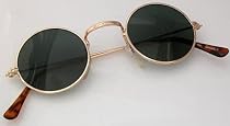 Gold "John Lennon" Style Small Round Sunglasses