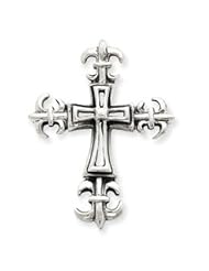 Sterling Silver Antiqued Cross Pendant QC3941"