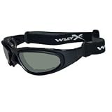 Wiley-X SG-1 Sunglasses Black Frame with Polarized Neutral Slate and Clear Interchangeable 2... by 
