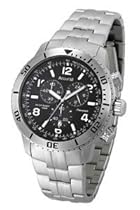 Accurist MB737B Gents Chronograph Stainless Steel Bracelet Watch With Black Dial