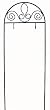 Black Scroll Design Post Holder Black Scroll Design Post Holder