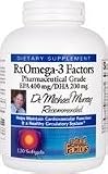 Natural Factors RX Omega-3 Factors Pharmaceutical Grade EPA 400 mg DHA 200 mg 120 Soft Gels