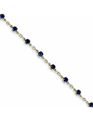 Genuine 14K Yellow Gold Diamond And Sapphire Bracelet 4 Grams Of Gold 100% Satisfaction Guaranteed.