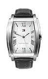 Best sale price for Tommy Hilfiger Men's 1710074 Black Leather Strap Watch. Free Shipping.