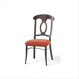 America Cynthia Upholstered Dining Chair Metal Finish: Carmin, Seat Type: Apple