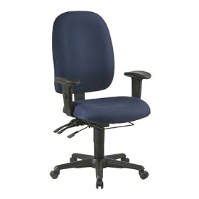 Office Star 43998 DUAL FUNCTION ERGONOMIC CHAIR WITH SEAT SLIDER,RATCHET BACK AND ADJUSTABLE SOFT... by Office Star